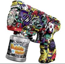 Brinquedo Maquina Bolha De Sabão Pistola Automática C/ Luz