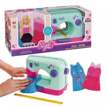 Brinquedo Máquina Costura Infantil Com Roupinha Fita Acessórios Menina Criança