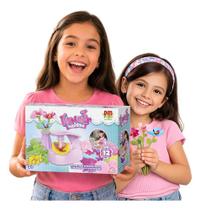 Brinquedo Máquina De Fazer Flores Flower Machine 12 Infantil Rosa Brinquedo Máquina De Fazer Flores Flower Machine 12 Infantil Rosa