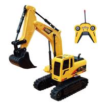 Brinquedo Máquina Escavadeira Metal Recarregável Com Controle Remoto