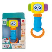 Brinquedo Martelinho Crec 18cm Interativo Para Bebê +6 Meses Brinquedo Martelinho Crec 18cm Interativo Para Bebê +6 Meses