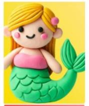 Brinquedo Massinha E.V.A Colorida de Personagens com Manual