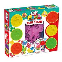 Brinquedo Massinha Modelar Coti Massa Cheiro Tutti Frutti Kit Família com 6 Potes Cotiplás - 2628