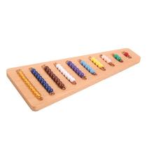 Brinquedo matemático de aprendizagem precoce com escadaria de miçangas coloridas Montessori