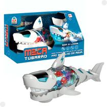 Brinquedo Meca Tubarão Branco Robô C/ Luz 7204 - Braskit