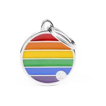 Brinquedo Medalha De Identificação Myfamily Rainbow Círculo Bh54Mc - Vila Brasil