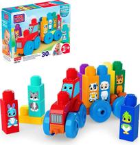 Brinquedo Mega Blocks Trator De Animais 30 Peças Mattel Trator Vermelho