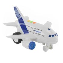 Brinquedo Mega City Aeroporto Avião com Rodinhas de Fricção Luzes e Sons Divertidos Bbr Toys