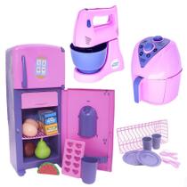 Brinquedo Menina Cozinha Geladeira Comida Eletro Prato 22pç Brinquedo Menina Cozinha Geladeira Comida Eletro Prato 22pç