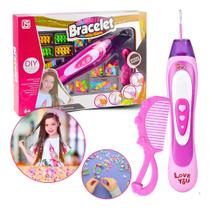 Brinquedo Menina Kit Miçangas Fazer Tranças Cabelo Penteado
