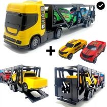 Brinquedo Menino Caminhão Mini Cegonheiro + 2 Carrinhos - Cores - BS TOYS