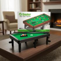 Brinquedo Mesa De Bilhar Snooker Sinuca Com 2 Tacos Mesinha Infantil Presente Dia Crianças Distração Brincadeira Competição