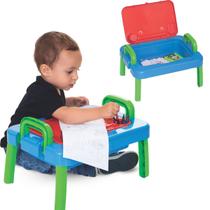 Brinquedo Mesa Infantil Bandeja Didática Desenhar Pintar Desenho Presente Criança Menino 1 2 3 4 5 anos - Mercotoys