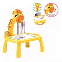 Brinquedo Mesa Mix Girafa Amarela Projetor Pintura Desenho