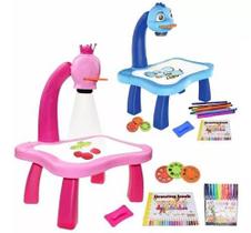 Brinquedo Mesa Projetora Criativa De Desenho Infantil Azul