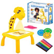 Brinquedo Mesinha De Desenho Infantil Projetor Girafinha Lousa Mágica