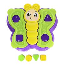 Brinquedo Mesinha Didática Borboleta Anabelha Infantil Asa Abre Fecha Peças Geométricas Educativo p/ Bebes Dia das Crianças Creche