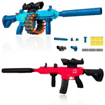 Brinquedo Metralhadora Rifle M16 Com Silenciador E Mira Zoom