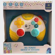 Brinquedo Meu Primeiro Controle De Vídeo Game Sons Luzes E Texturas Cores Sortidas +18 Meses Multikids Baby - BR1643