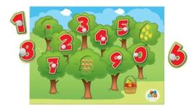 Brinquedo Meu Primeiro Quebra Cabeça Babebi Números Brinquedo Meu Primeiro Quebra Cabeça Babebi Números