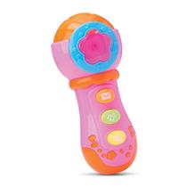 Brinquedo microfone bebê musical com sons e luzes - kitstar