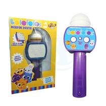 Brinquedo Microfone Bolofofos Led Musical Aplausos Karaokê - Fun