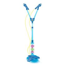 Brinquedo Microfone Duplo Infantil Pedestal