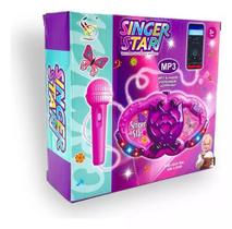 Brinquedo Microfone Infantil C Pochete Com Som E Luz - toys