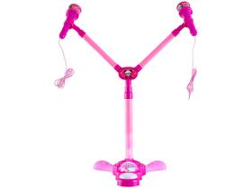 Brinquedo Microfone Infantil Duplo Luluca Karaokê