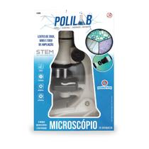 Brinquedo Microscópio Infantil 3 Lentes de Ampliação 1200x Polibrinq