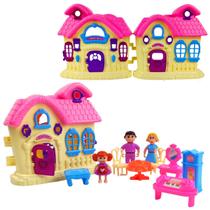 Brinquedo Minha Casinha casa de boneca com acessórios móveis
