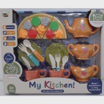 Brinquedo Minha Cozinha Completa Com Utensílios E Xícaras