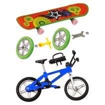 Brinquedo Mini Bicicleta Bmx E Skate De Dedo Com Acessórios - Art Brink