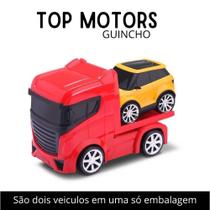Brinquedo Mini Caminhão Guincho com Carrinho Miniatura OMG