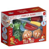 Brinquedo Mini Chef Infantil Comidinha Frutas Verduras ou Legumes Com tiras autocolantes - Xalingo