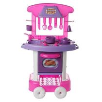 Brinquedo Mini Cozinha Infantil Rosa Menina Coleção PlayTime Brinquedo Mini Cozinha Infantil Rosa Menina Coleção PlayTime