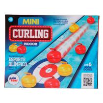 Brinquedo Mini Curling Esporte Olímpico Desafio Estratégia