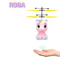 Brinquedo Mini Drone Ponei Unicórnio Voador Infravermelho Sensor de Apoximação Luz Carregador USB Voa de Verdade