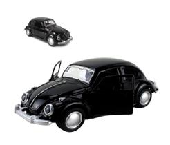 Brinquedo Mini Fusca Carrinho Fricção Abre Porta Preto Brinquedo Mini Fusca Carrinho Fricção Abre Porta Preto