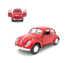 Brinquedo Mini Fusca Carrinho Fricção Abre Porta Vermelho
