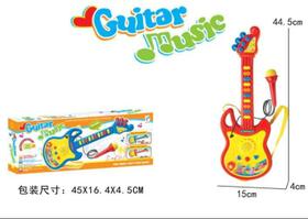 Brinquedo mini guitarra eletrônica infantil música e luz