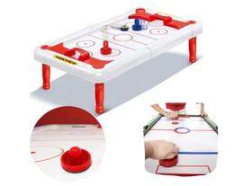 Brinquedo Mini Hockey Mesa Jogo Completo Portátil Pezinho