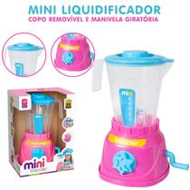 Brinquedo Mini Liquidificador Manivela Copo Casa Cozinha Infantil