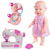 Brinquedo Mini Máquina De Costura Ateliê e Boneca Sapekinha - DM Toys Brinquedo Mini Máquina De Costura Ateliê e Boneca Sapekinha - DM Toys