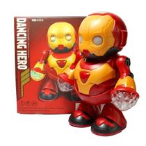 Brinquedo Mini Robô Dançarino Herói Luzes Som Música Dança Robozinho Infantil Dia das Crianças Aniversário Menino Festa Temática