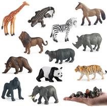 Brinquedo Mini Safari Animal Figures, 12 peças para crianças - plástico PVC