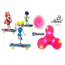 Brinquedo Mini Skate De Dedo Fingerboard Menina e Hand Spinner Musical