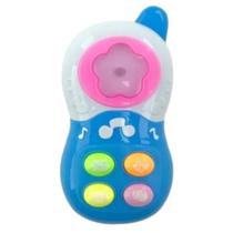 Brinquedo mini telefone celular musical infantil com som e luz interativo bebê criança colorido baby