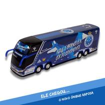 Brinquedo Miniatura 30cm Ônibus Do Cruzeiro - A Raposa - Marcopolo G7 DD - G8 - mini - Miniatura - Min