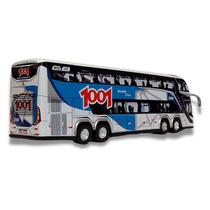 Brinquedo Miniatura De Ônibus 1001 Branco Lançamento G8